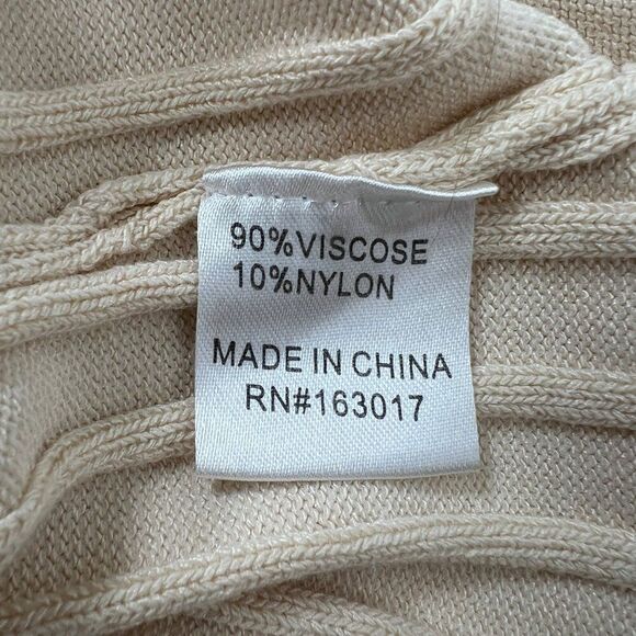 Princess Polly Cream Ribbed Knit Short Sleeve Collared Button Down Bodysuit / XS - Picture 8 of 8